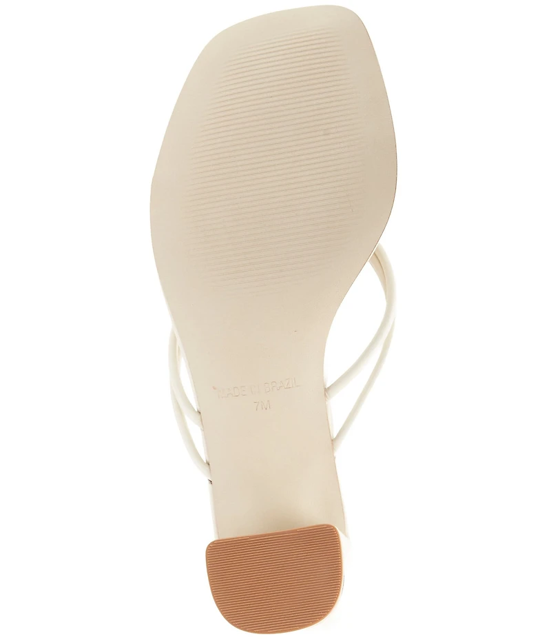 Steve Madden Rhylan Nappa Leather Block Heel Thong Sandals