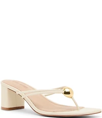 Steve Madden Rhylan Nappa Leather Block Heel Thong Sandals