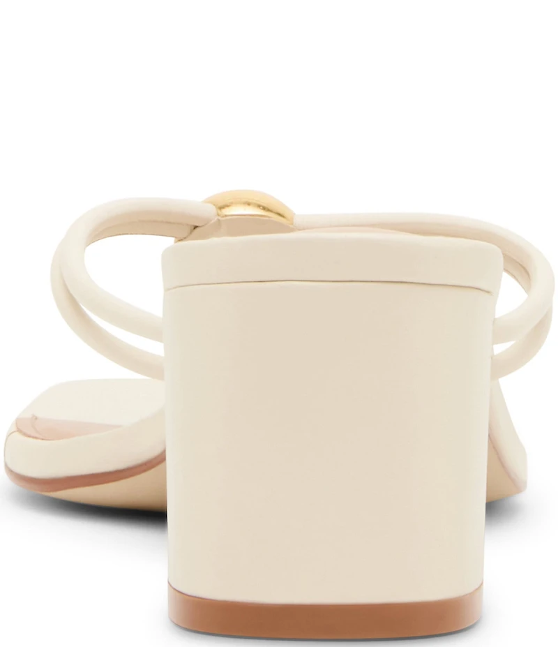 Steve Madden Rhylan Nappa Leather Block Heel Thong Sandals