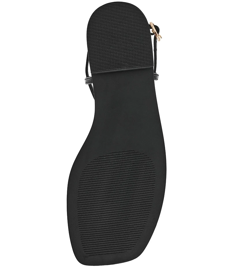 Steve Madden Ritzy T-Strap Hardware Detail Flat Sandals