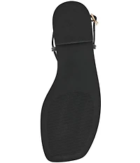 Steve Madden Ritzy T-Strap Hardware Detail Flat Sandals