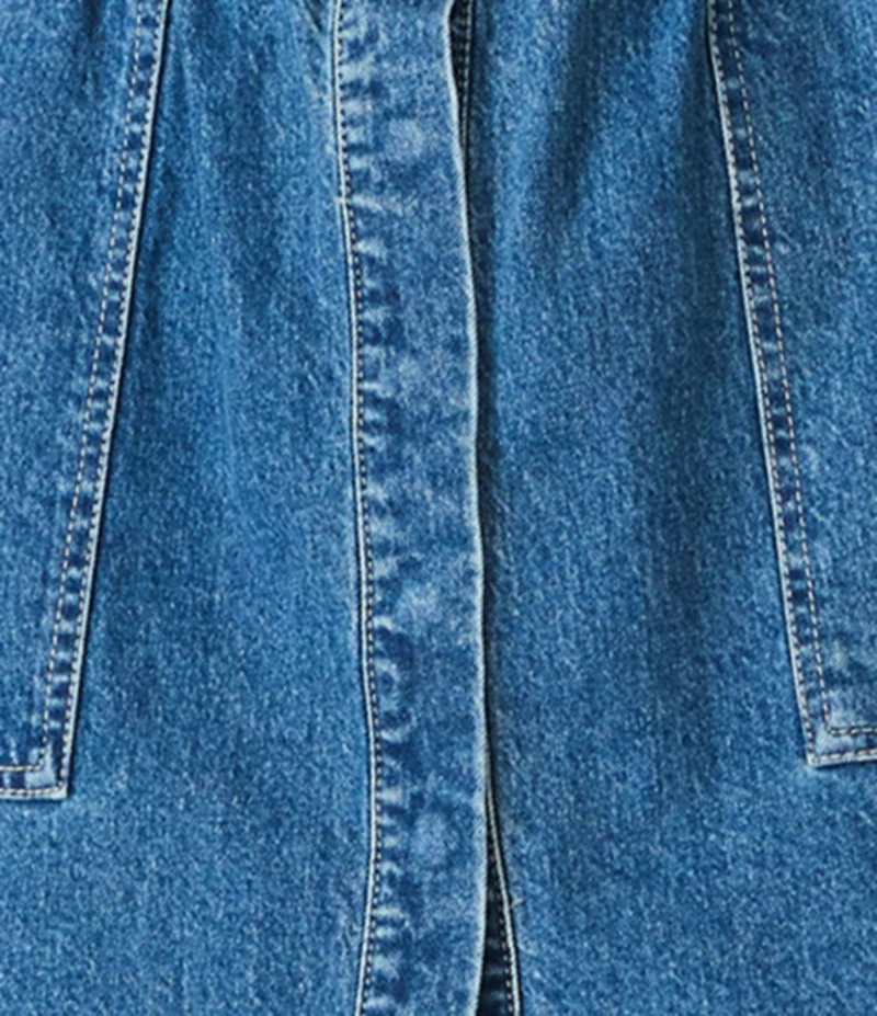 Steve Madden Robbie Collared Cap Sleeve Denim Mini Shirt Dress