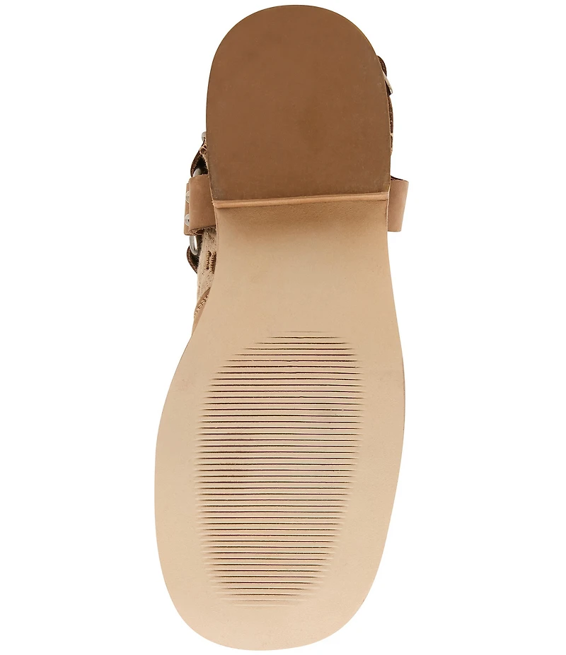 Steve Madden Rocky Floral Crochet Buckle Strap Hardware Moto Engineer Boots