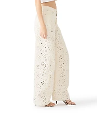 Steve Madden Rori Low Curve Denim Eyelet Jeans