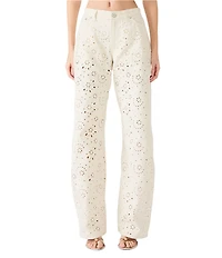 Steve Madden Rori Low Curve Denim Eyelet Jeans