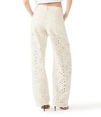 Steve Madden Rori Low Curve Denim Eyelet Jeans