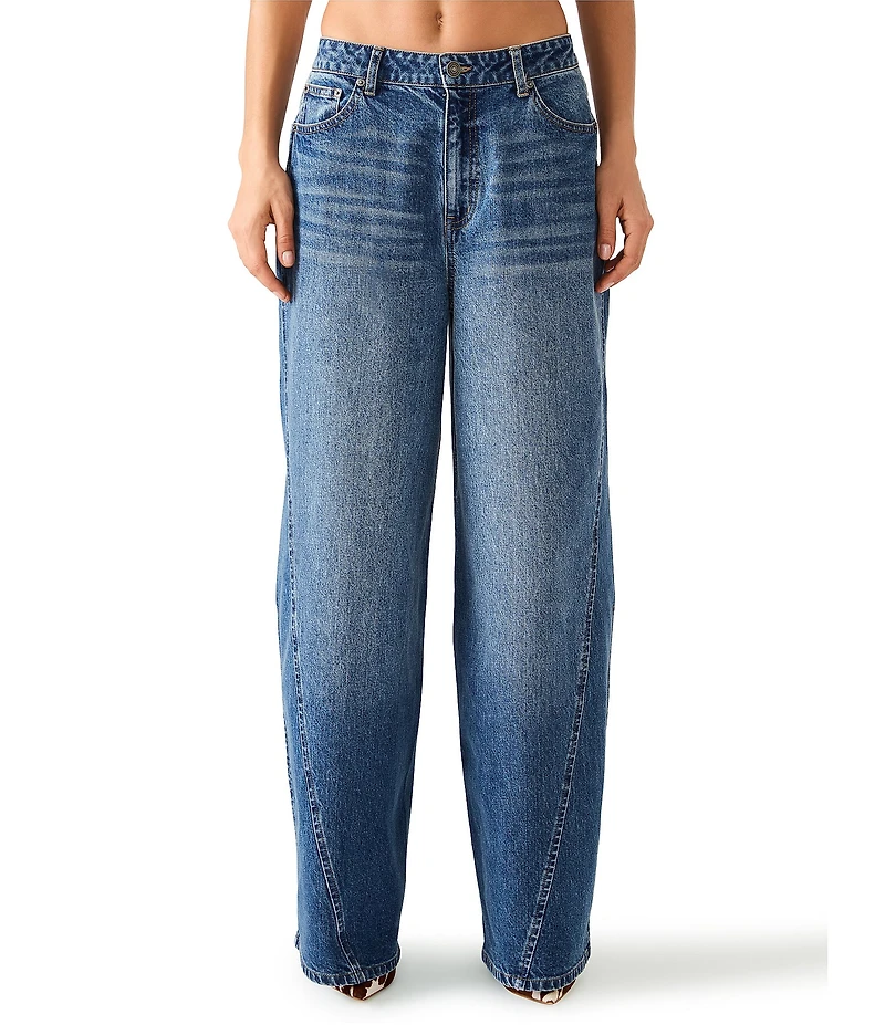 Steve Madden Rori Low Rise Barrel Leg Denim Jean