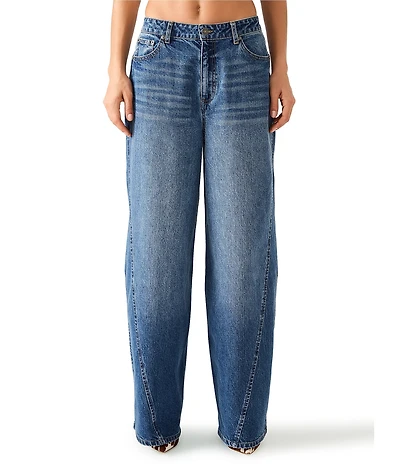 Steve Madden Rori Low Rise Barrel Leg Denim Jean