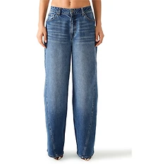 Steve Madden Rori Low Rise Barrel Leg Denim Jean