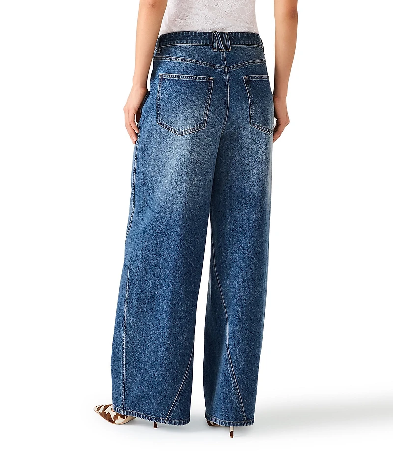 Steve Madden Rori Low Rise Barrel Leg Denim Jean