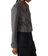 Steve Madden Rowane Collared V-Neck Long Sleeve Blazer