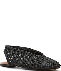 Steve Madden Rumi Leather Woven Slingback Flats