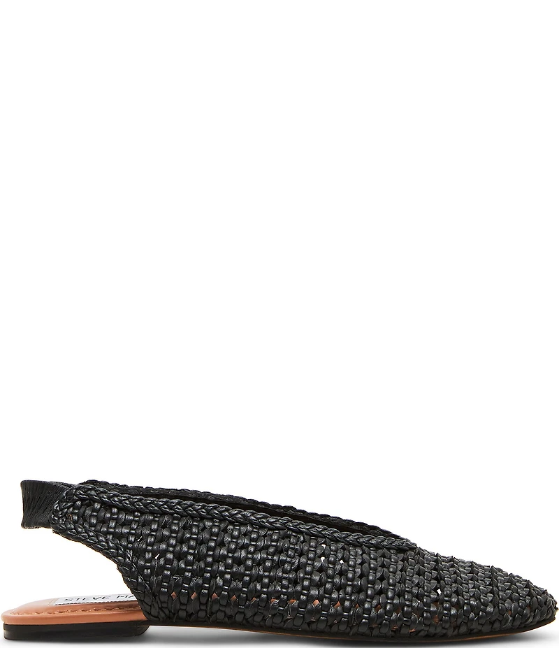 Steve Madden Rumi Leather Woven Slingback Flats