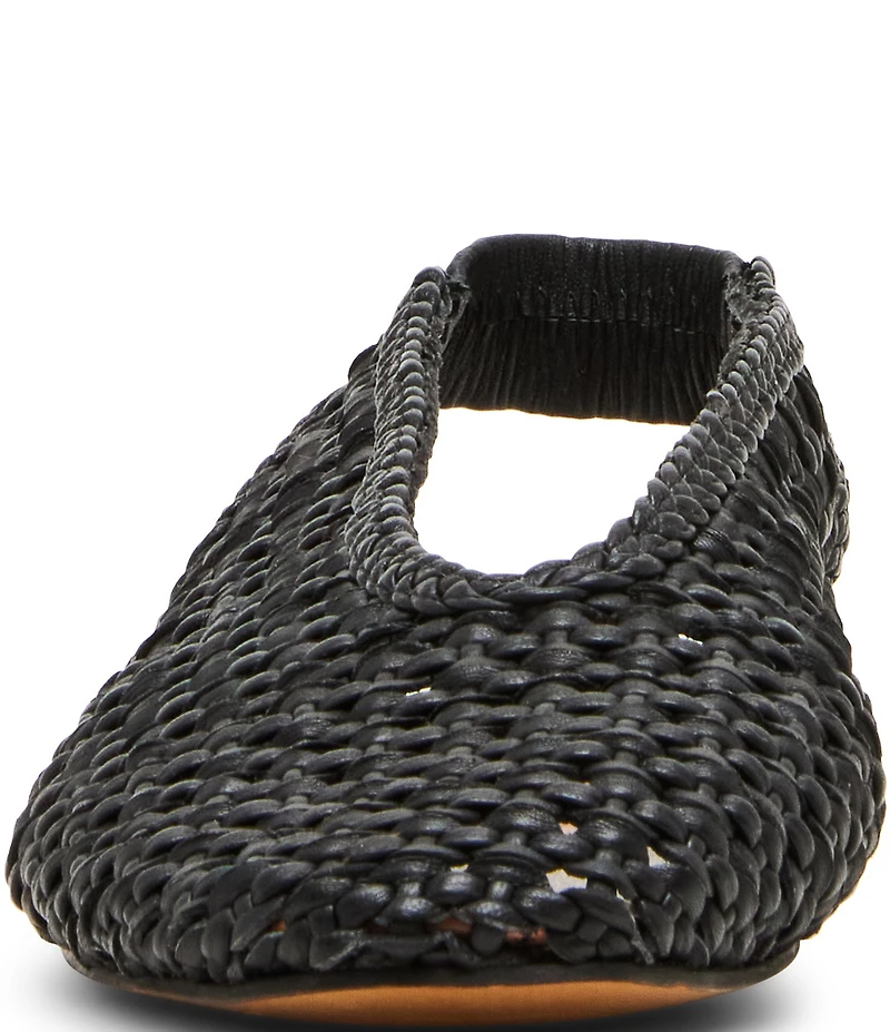 Steve Madden Rumi Leather Woven Slingback Flats