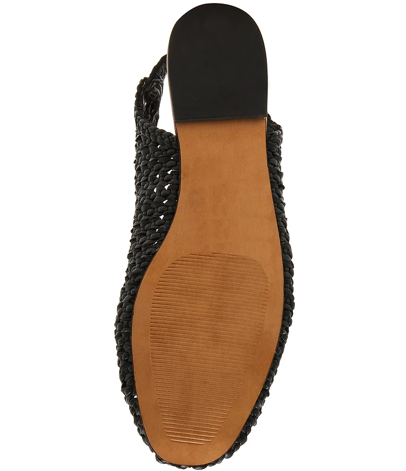 Steve Madden Rumi Leather Woven Slingback Flats