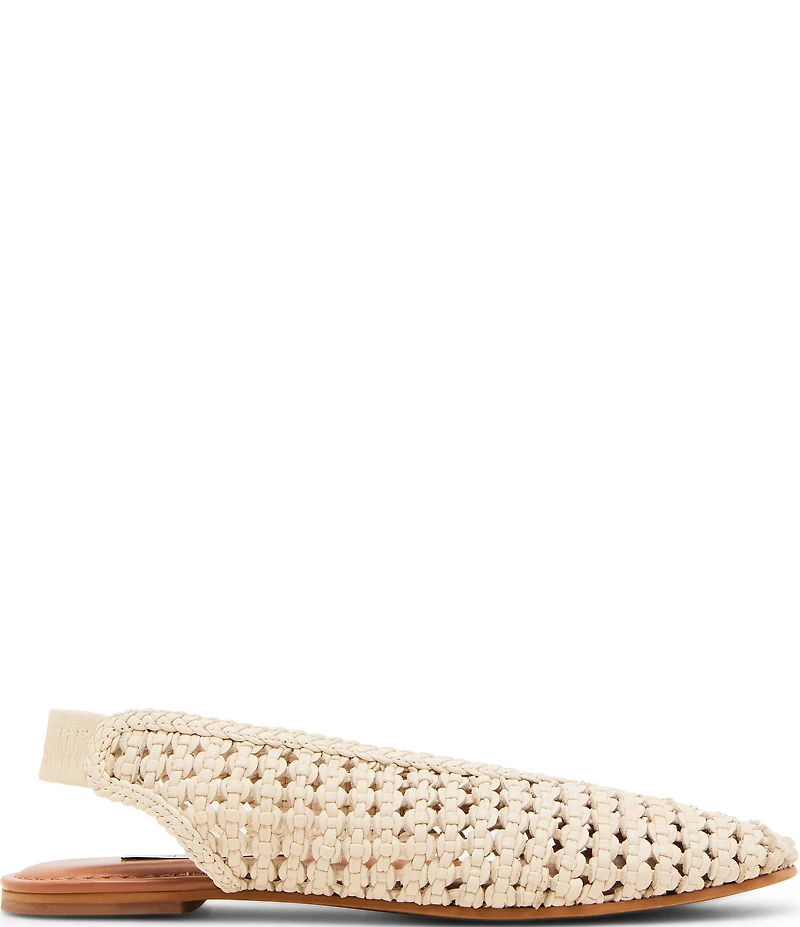 Steve Madden Rumi Leather Woven Slingback Flats