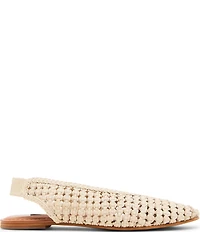 Steve Madden Rumi Leather Woven Slingback Flats