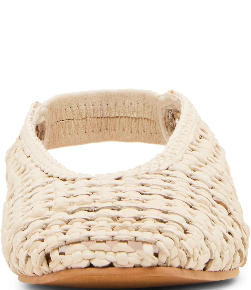 Steve Madden Rumi Leather Woven Slingback Flats