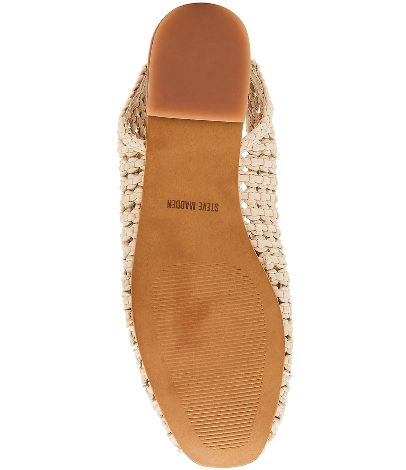 Steve Madden Rumi Leather Woven Slingback Flats