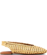 Steve Madden Rumi Leather Woven Slingback Flats