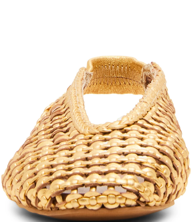 Steve Madden Rumi Leather Woven Slingback Flats