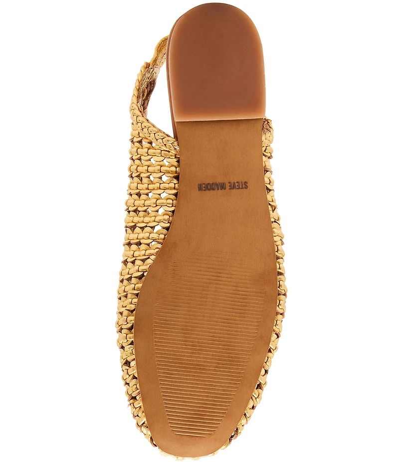 Steve Madden Rumi Leather Woven Slingback Flats