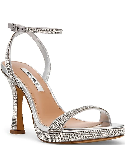 Steve Madden Sacramento Rhinestone Metallic Dress Sandals