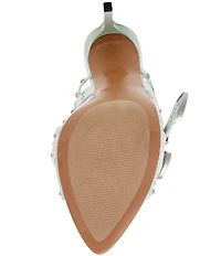 Steve Madden Saddle Studded Western Buckle Hardware Ankle Wrap Stiletto Dress Sandals