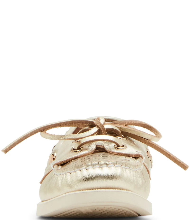 Steve Madden Sail Perforated Leather Boat Shoes