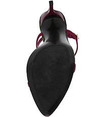 Steve Madden Salma Satin Floral Strappy Stiletto Dress Sandals