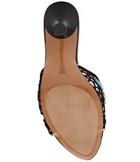 Steve Madden Santi Mesh Floral Beaded Dress Slide Sandals