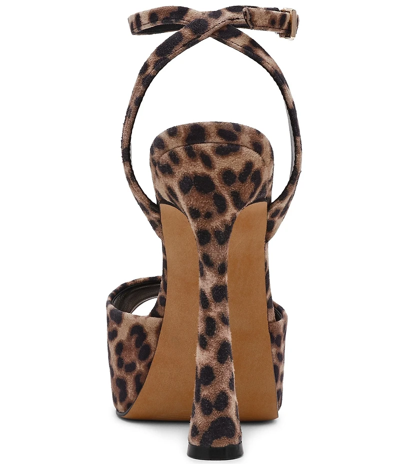 Steve Madden Sass Leopard Print Suede Platform Dress Sandals