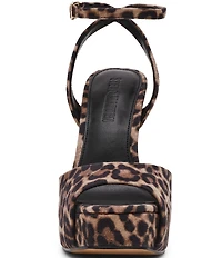 Steve Madden Sass Leopard Print Suede Platform Dress Sandals