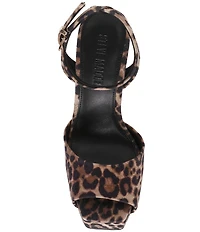 Steve Madden Sass Leopard Print Suede Platform Dress Sandals