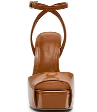 Steve Madden Sass Glossy Leather Platform Dress Sandals