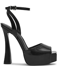 Steve Madden Sass Glossy Leather Platform Dress Sandals