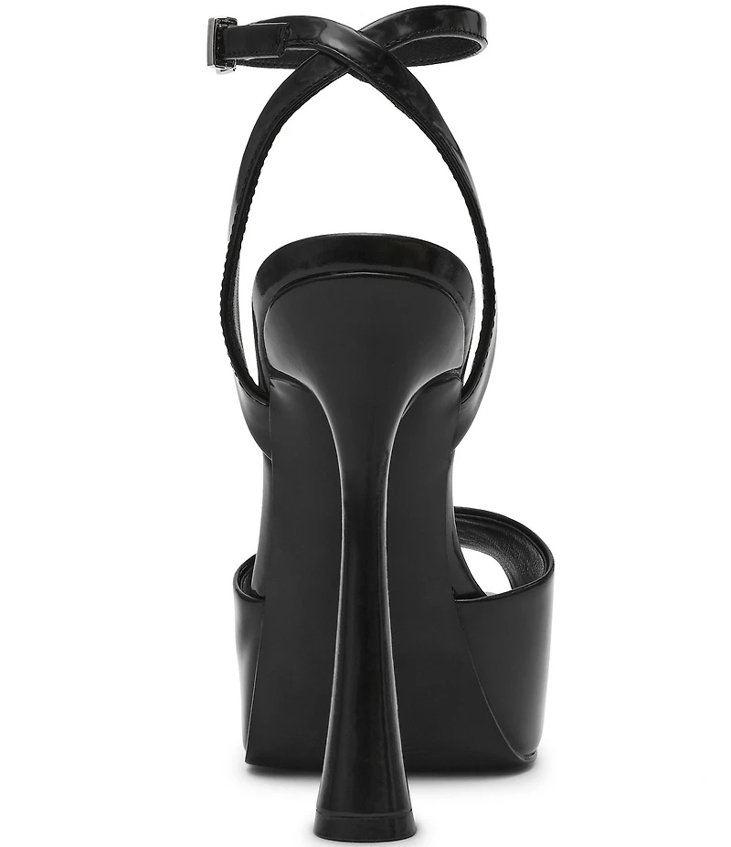 Steve Madden Sass Glossy Leather Platform Dress Sandals