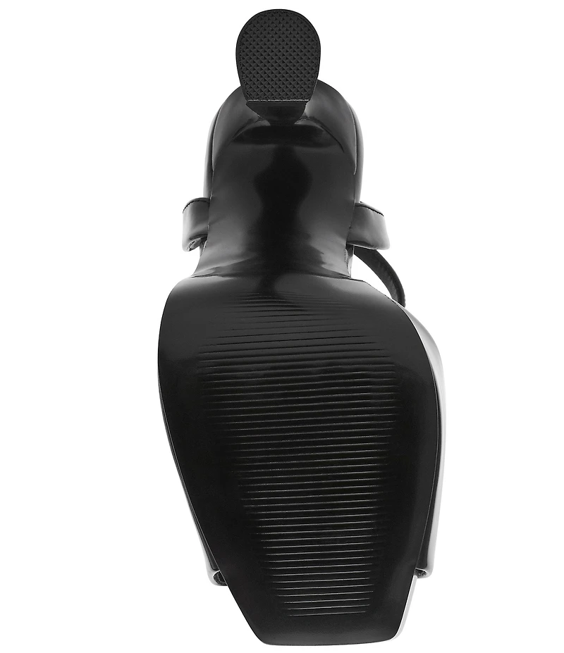 Steve Madden Sass Glossy Leather Platform Dress Sandals