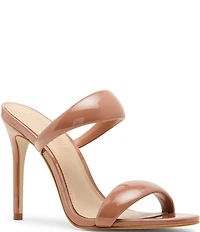 Steve Madden Saturn Patent Leather Tubular Stiletto Dress Slide Sandals