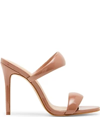 Steve Madden Saturn Patent Leather Tubular Stiletto Dress Slide Sandals