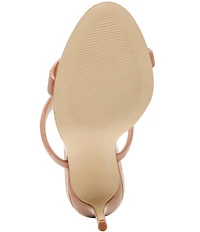 Steve Madden Saturn Patent Leather Tubular Stiletto Dress Slide Sandals