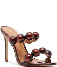 Steve Madden Saturn Tortoise Bead Strap Stiletto Dress Sandals