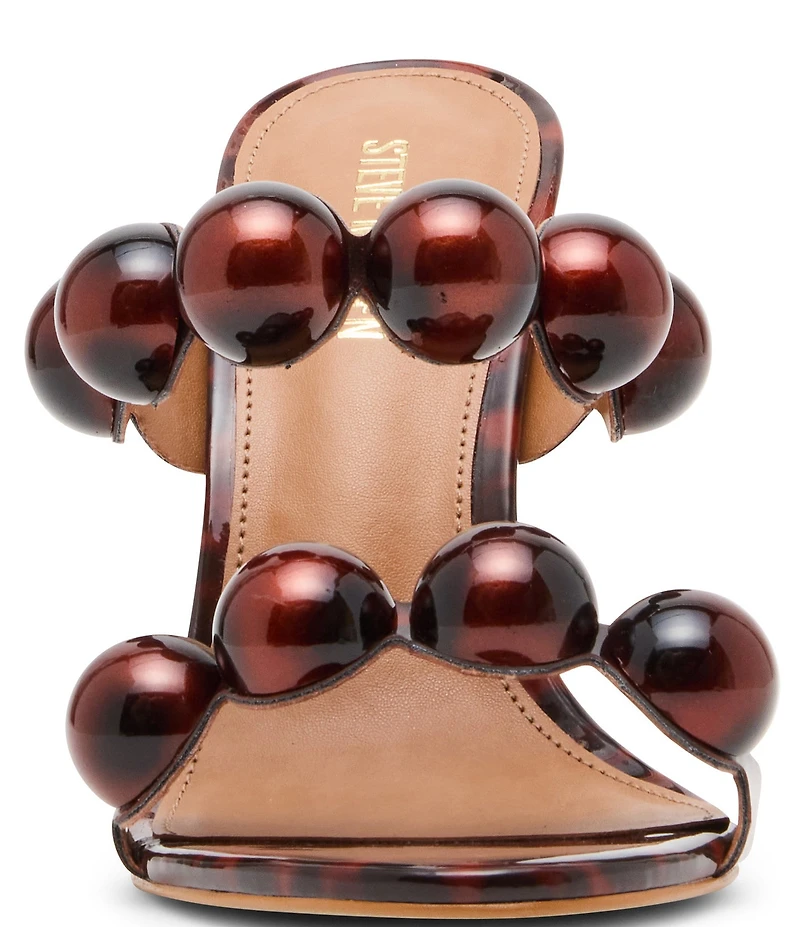 Steve Madden Saturn Tortoise Bead Strap Stiletto Dress Sandals