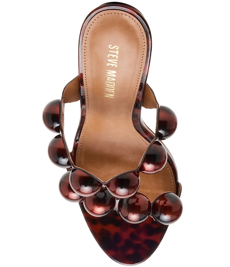 Steve Madden Saturn Tortoise Bead Strap Stiletto Dress Sandals