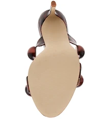 Steve Madden Saturn Tortoise Bead Strap Stiletto Dress Sandals