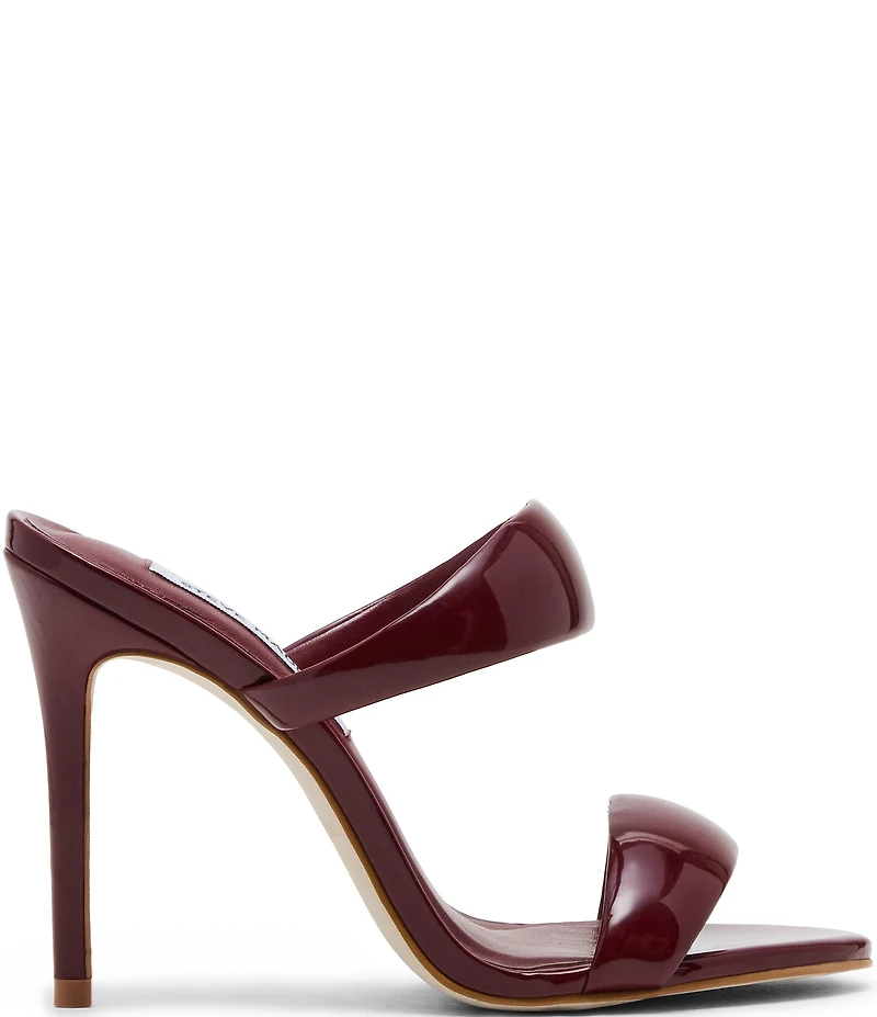 Steve Madden Saturn Tubular Patent Stiletto Dress Slide Sandals