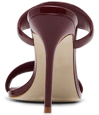 Steve Madden Saturn Tubular Patent Stiletto Dress Slide Sandals