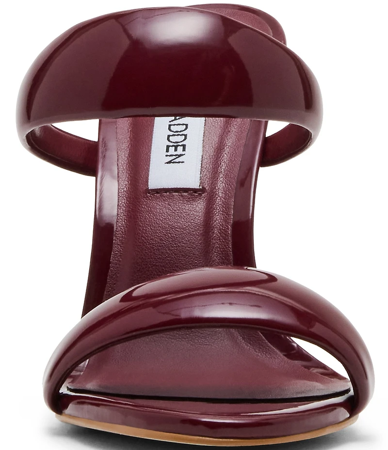 Steve Madden Saturn Tubular Patent Stiletto Dress Slide Sandals