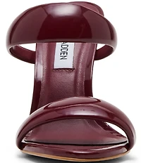 Steve Madden Saturn Tubular Patent Stiletto Dress Slide Sandals