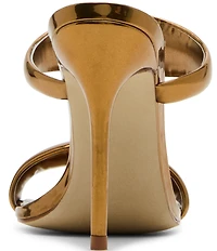 Steve Madden Saturn Tubular Patent Stiletto Dress Slide Sandals